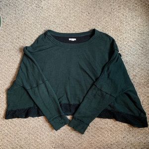 Cropped Emerald Green Sweater